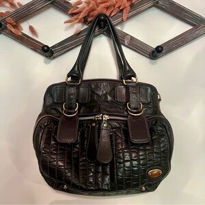 Chloe Quilted Large Bay Tote Black